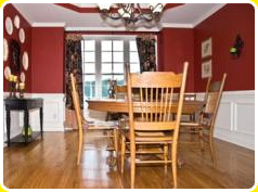 Precision Repainting - painted interior dining room