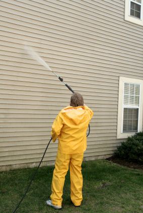 Pressure washing by Precision Repainting.