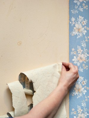 Wallpaper removal by Precision Repainting.